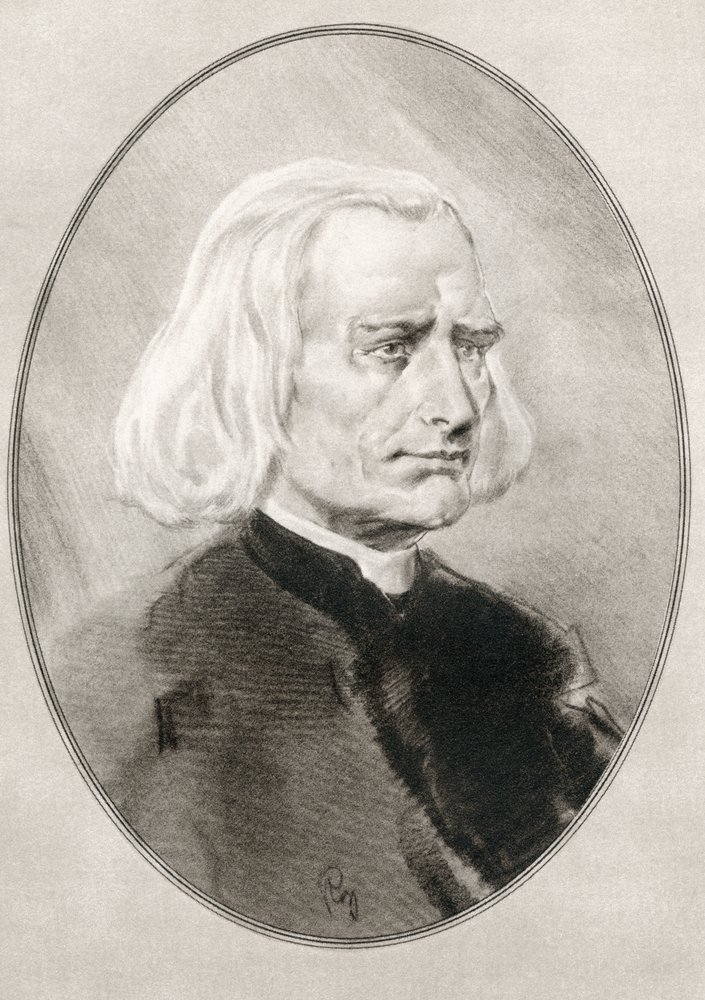 Franciszek Liszt, z Żywych biografii wielkich kompozytorów autorstwa Gordon Ross