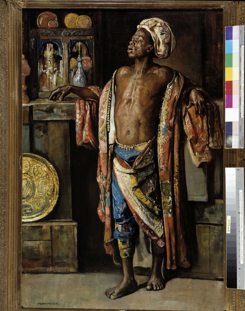 Handlarz antykami. Obraz Gyula Tornai (1861-1928). podkładowe stylizacje Porovence, Marsylia autorstwa Gyula Tornai