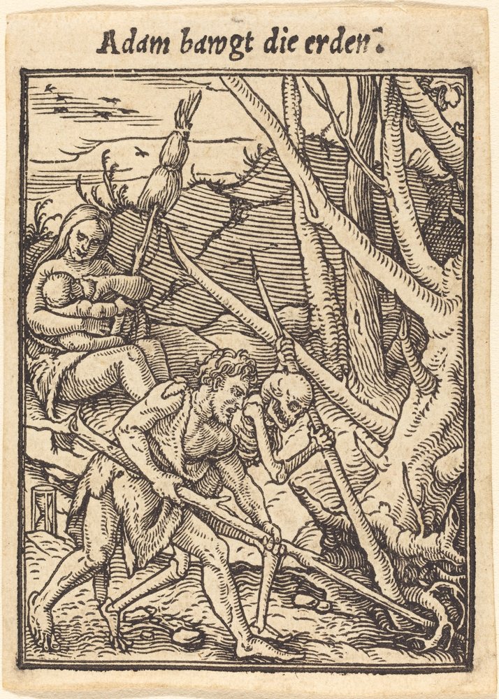 Adam kołysze ziemię. autorstwa Hans Holbein der Jüngere
