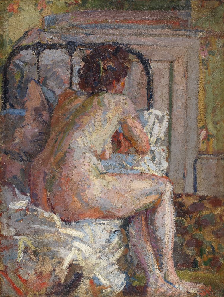 Akt na łóżku autorstwa Harold Gilman