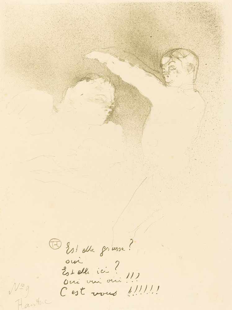 Odmiany: Mlle Lender et Brasseur Aux Odmiany: Mlle Lender et Brasseur, 1893. autorstwa Henri de Toulouse-Lautrec