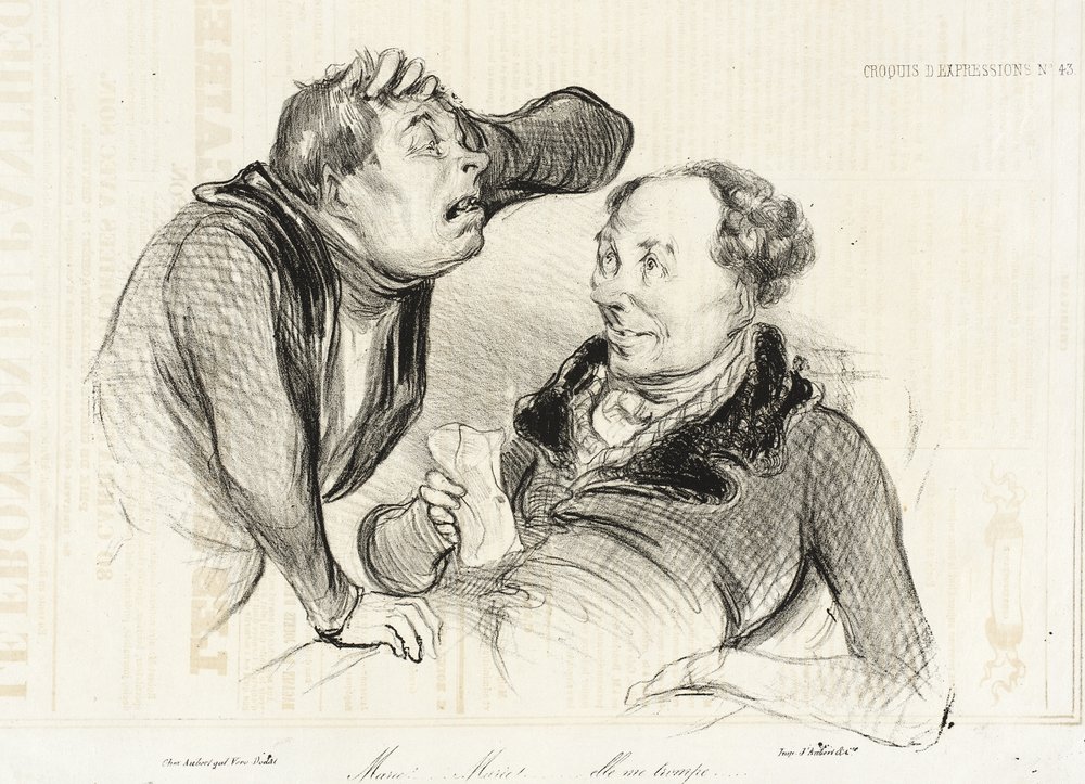 Mario!... Mario!... ona mnie zdradza autorstwa Honoré Daumier