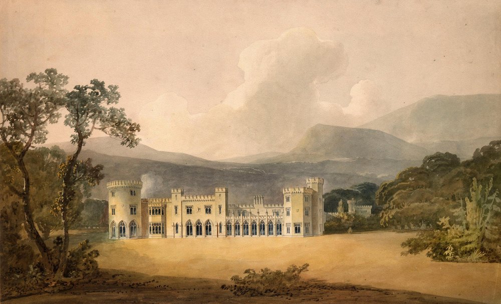 Fasada ogrodowa zamku Shanbally, hrabstwo Tipperary autorstwa Humphry Repton