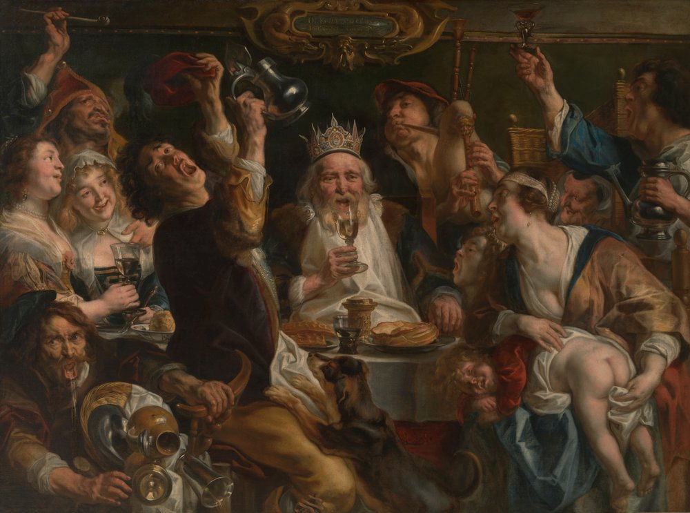 Król pije autorstwa Jacob Jordaens