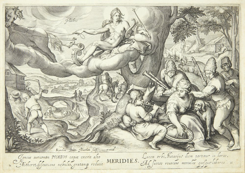Południe, czas Phoebus autorstwa Jacob Matham