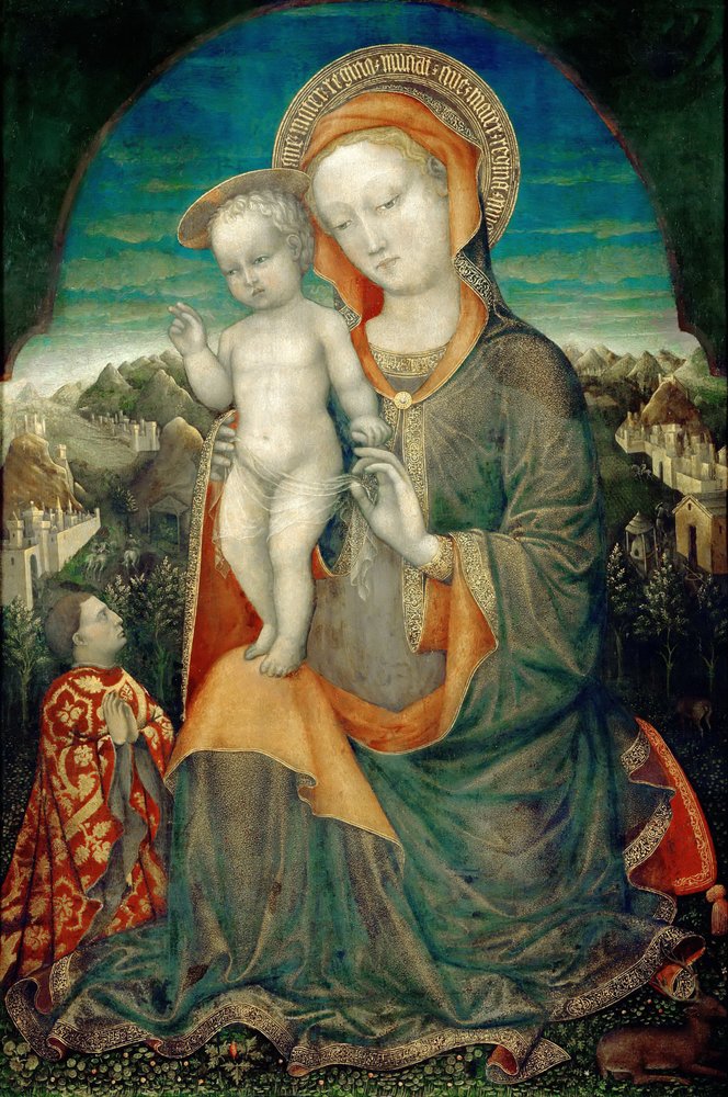Madonna z Dzieciątkiem przez księcia z rodu Este autorstwa Jacopo Bellini