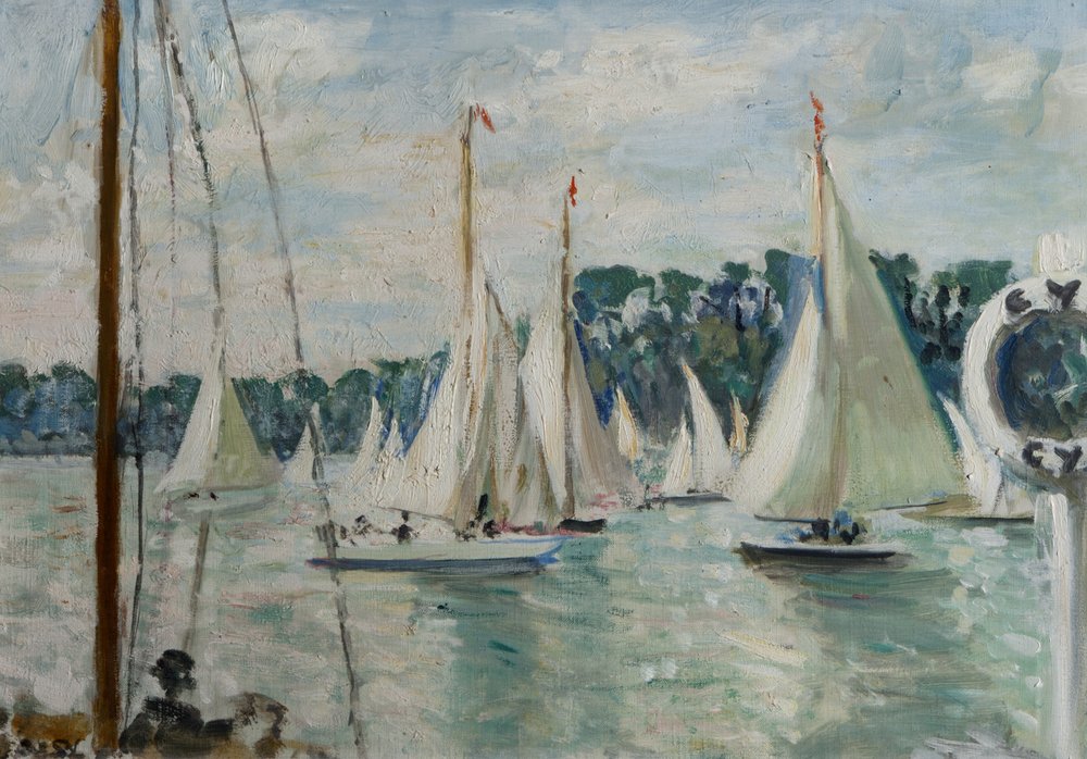 Jachty wyścigowe na Sekwanie autorstwa Jacques-Emile Blanche