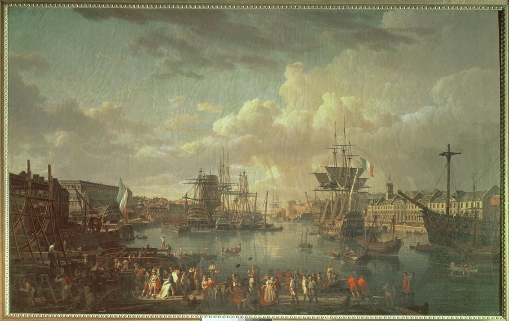 Widok na port w Breście autorstwa Jean-Francois Hue
