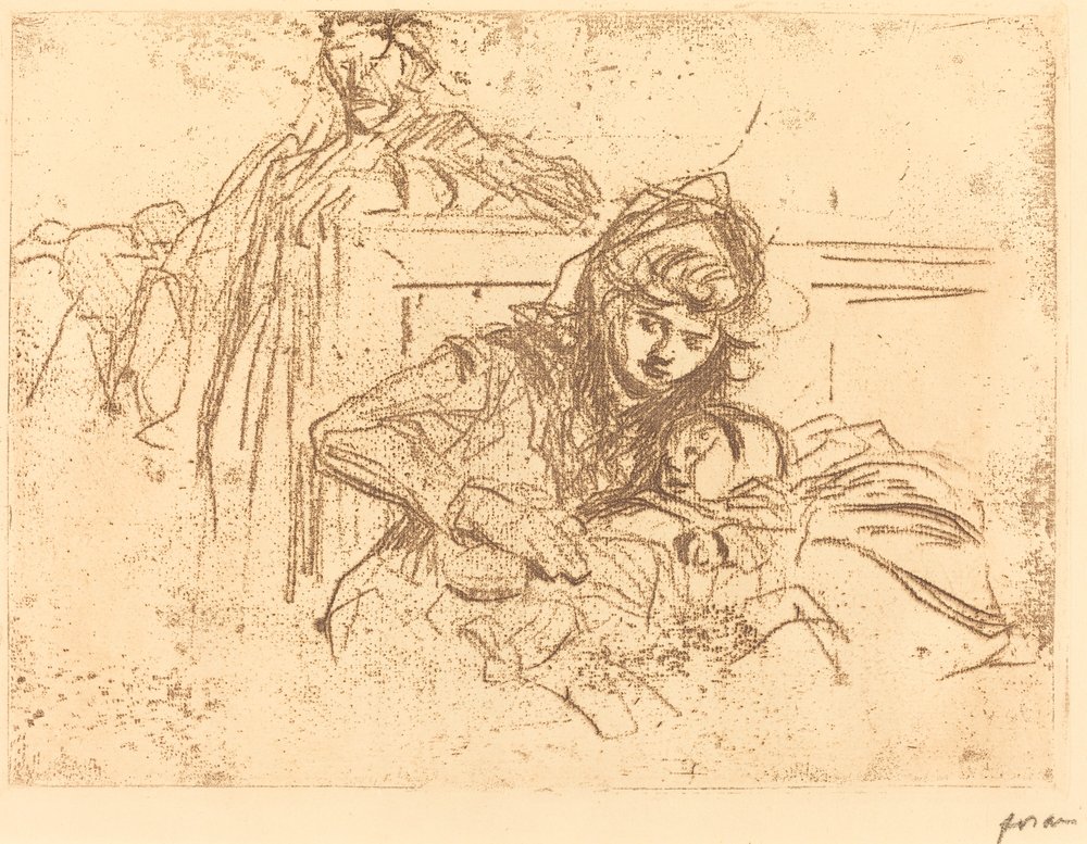Dowód na rozprawie (pierwsza tablica) autorstwa Jean-Louis Forain