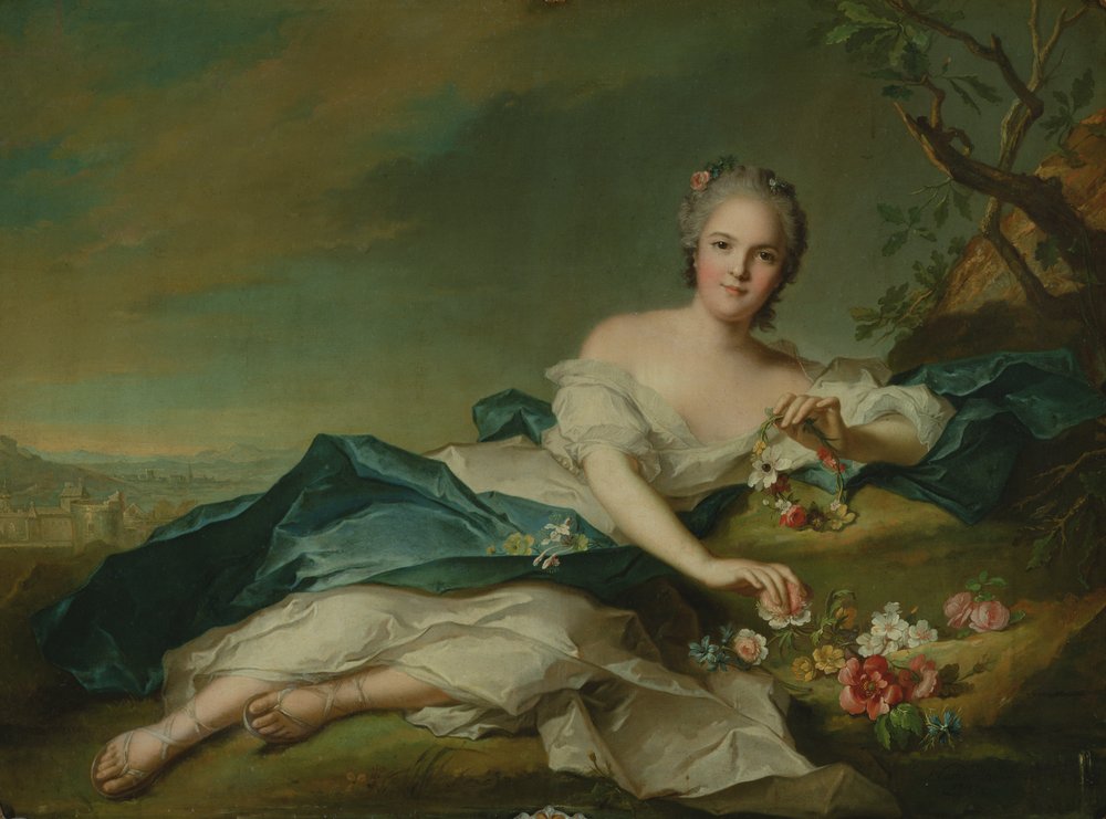 Portret Henrietty we Florze, 1742 autorstwa Jean-Marc Nattier