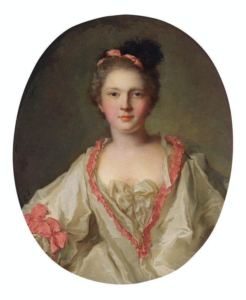 Portret Marie-Thérèse Geoffrin 1715-1791, markizy de la Ferté-Imbault, 1739 autorstwa Jean-Marc Nattier