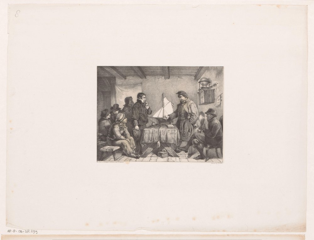 Wypłata chłopców ze statku autorstwa Johannes Christiaan d