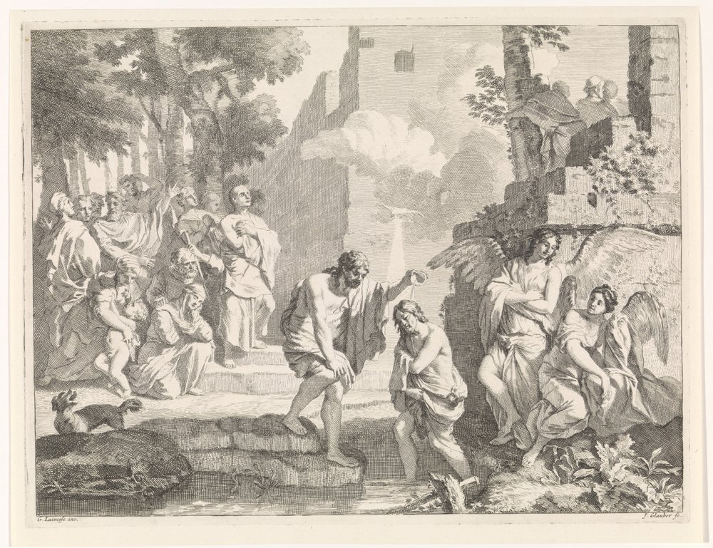 Chrzest Chrystusa Przedstawienia biblijne, mitologiczne i alegoryczne (tytuł serii) autorstwa Johannes Glauber