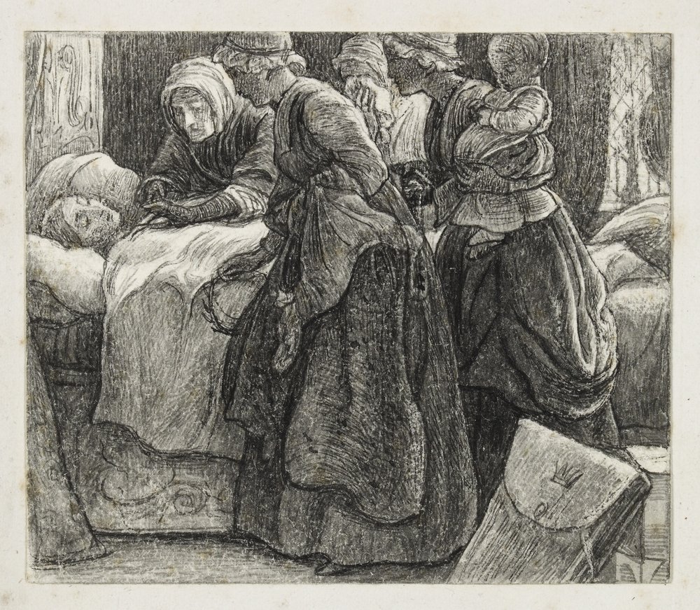 Pan Burleigh (pióro i czarny atrament) autorstwa John Everett Millais