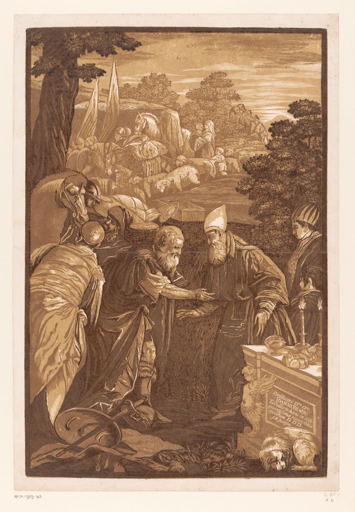 Abraham i Melchizedek Dzieła sztuki mistrzów weneckich (tytuł serii) Selectora opery (tytuł serii) autorstwa John Baptist Jackson