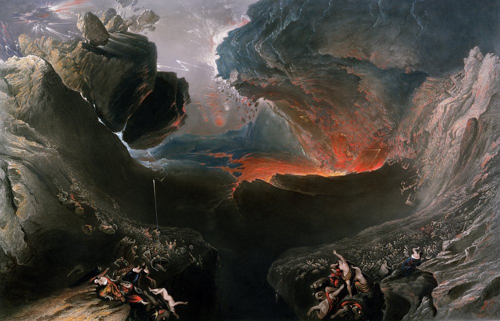 Wielki dzień jego gniewu, rytowany przez Charlesa Mottrama (1807-76), wydany przez Thomasa McLeana, Londyn, 1857 autorstwa John Martin