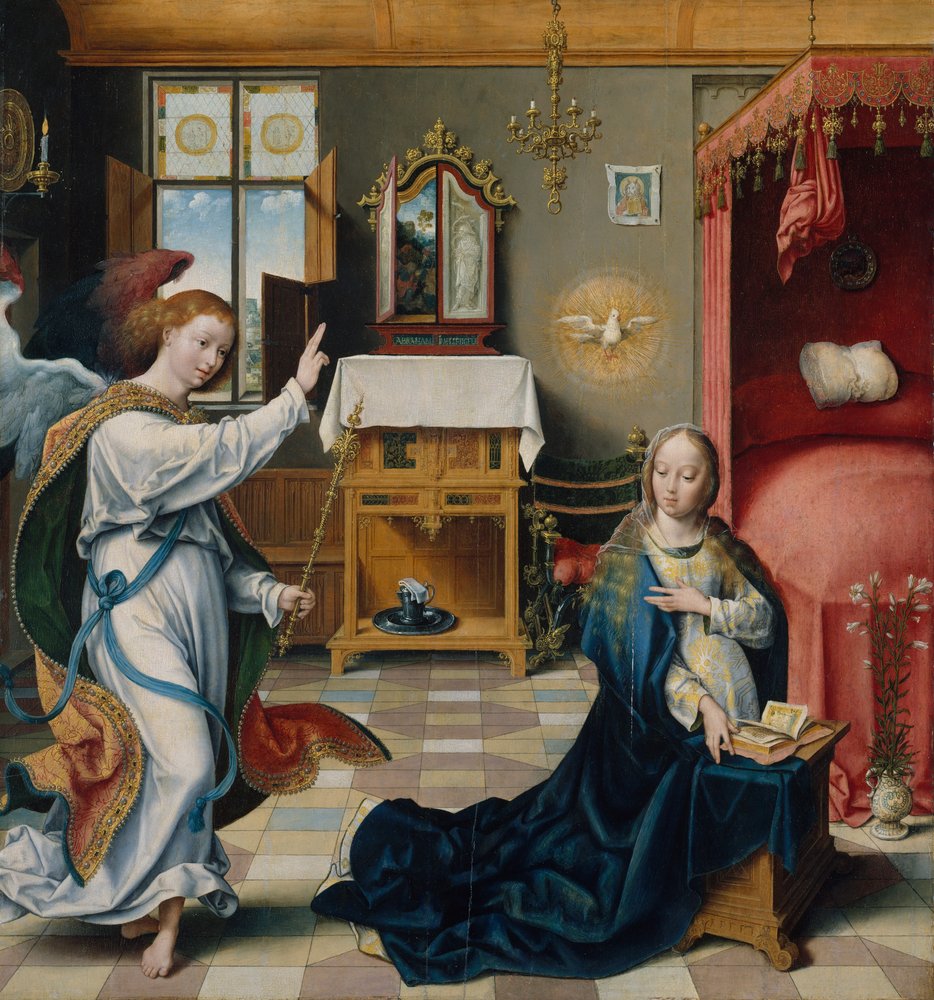 Zwiastowanie, ok. godz. 1525. autorstwa Joos van Cleve