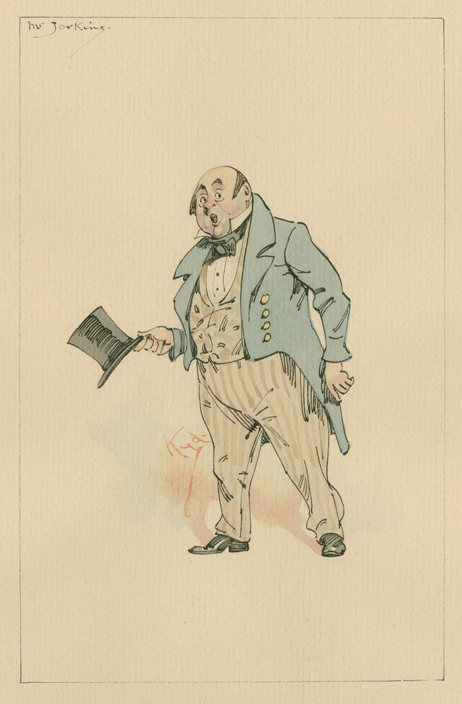 Mr Jorkins, ok. 1920 (pióro i atrament z wc na papierze) autorstwa Joseph Clayton Clarke