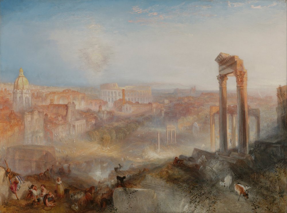 Współczesny Rzym - Campo Vaccino autorstwa Joseph Mallord William Turner
