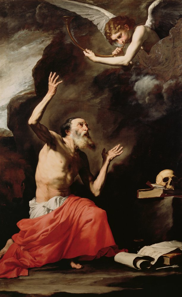 Św. Hieronim i Anioł Sądu autorstwa Jusepe de Ribera