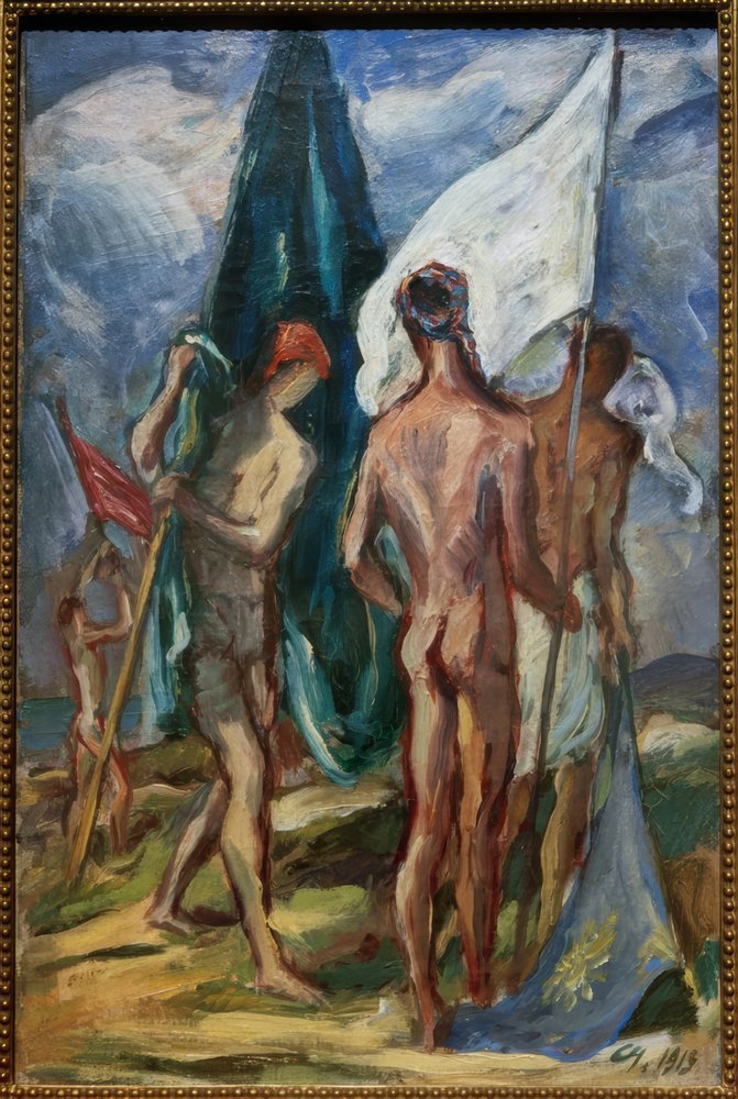 nosiciel sztandaru autorstwa Karl Hofer