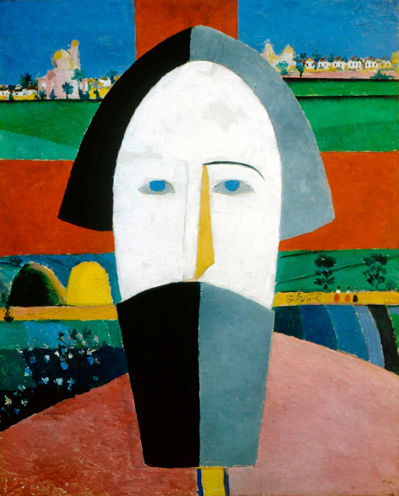 Głowa chłopa, 1928-1932 autorstwa Kazimir Severinovich Malevich