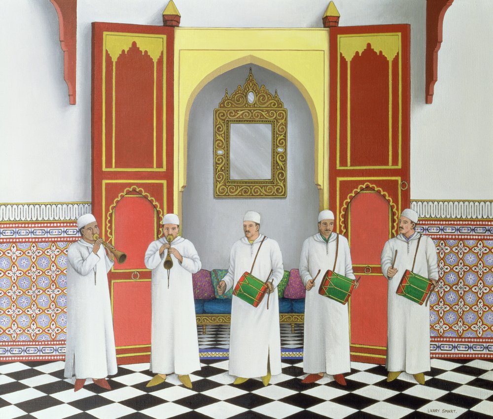 Wezwanie duchów, 1992 (akryl na płótnie) autorstwa Larry Smart