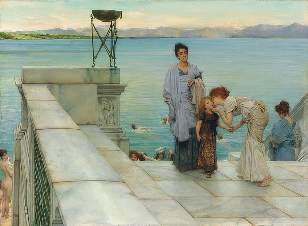 Pocałunek. 1891 autorstwa Lawrence Alma-Tadema