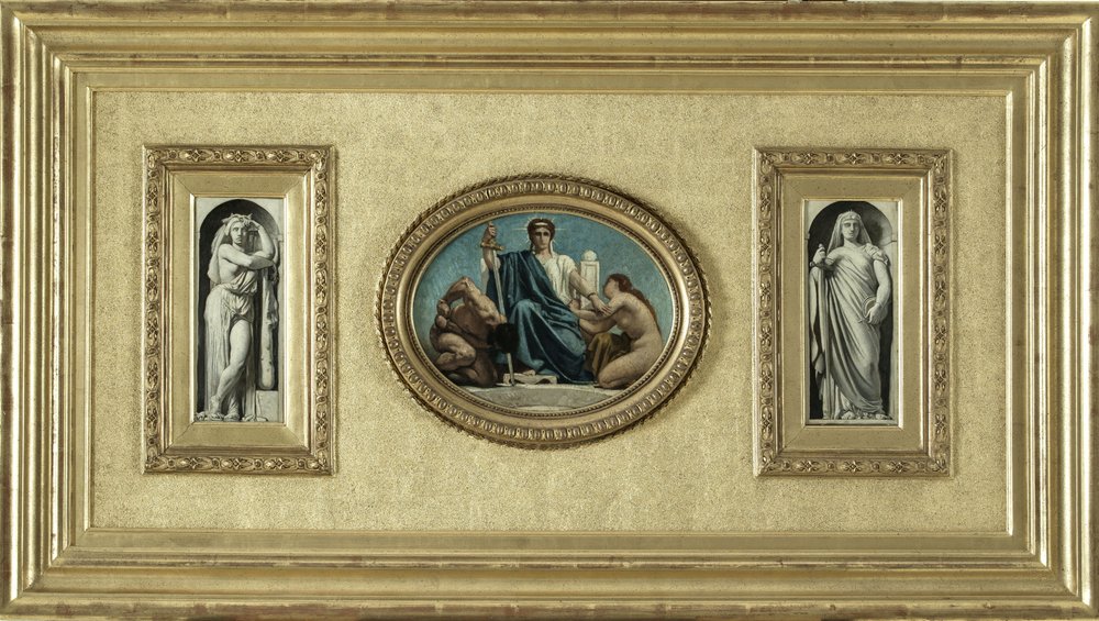 Szkic do Palais de Justice de Paris: La Force, ok. 1873 (olej na płótnie) autorstwa Leon Joseph Florentin Bonnat