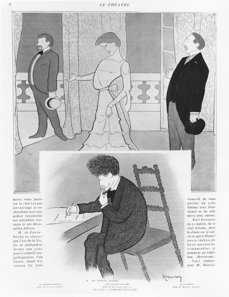 Karykatura sztuki "La Passé", autorstwa Georges