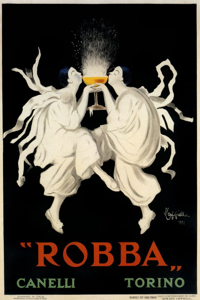 Plakat reklamowy Spumante Robba Canelli, Turyn, Włochy, 1921 autorstwa Leonetto Cappiello