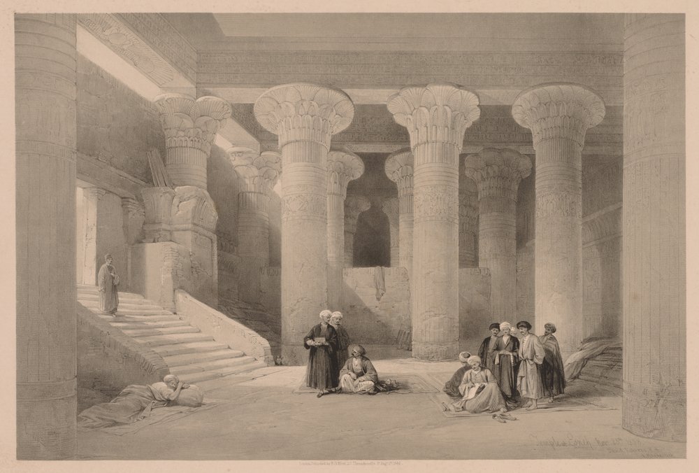 Egipt i Nubia: Tom I - nr 24, Świątynia w Esneh autorstwa Louis Haghe