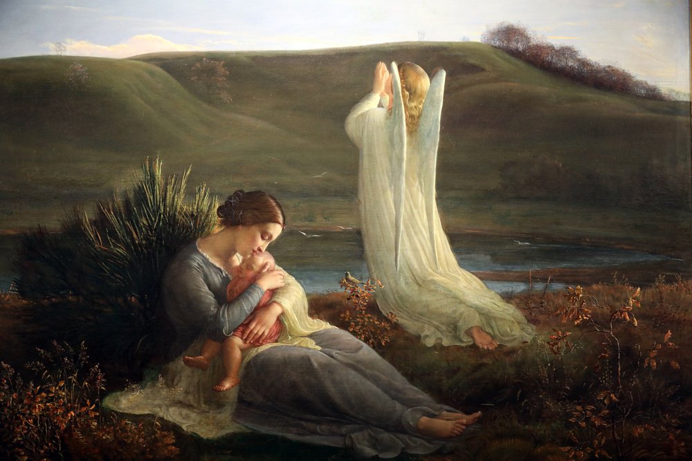 Wiersz duszy, Anioł i Matka, Detal autorstwa Louis Janmot