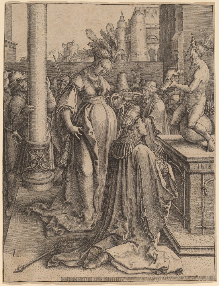 Bałwochwalstwo Salomona autorstwa Lucas van Leyden