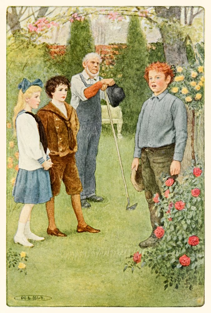 „Chwała Bogu, od którego płyną wszelkie błogosławieństwa” z Tajemniczego Ogrodu Frances Hodgson Burnett (1849-1924) autorstwa Maria Louise Kirk
