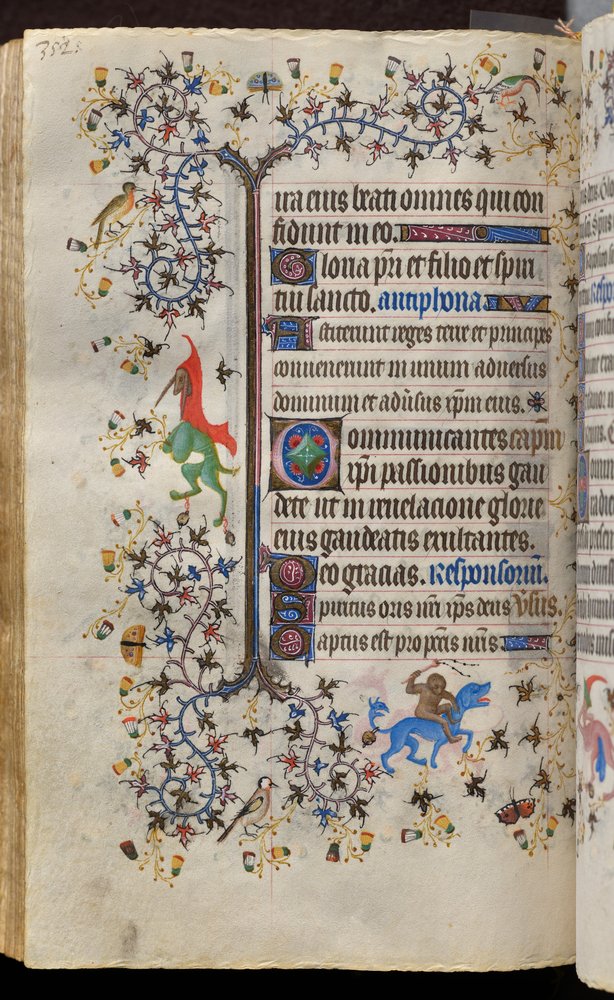 Godzinki Karola Szlachetnego, króla Nawarry (1361-1425): fol. 171v, tekst autorstwa Master of the Brussels Initials and Associates