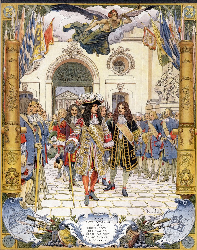 Ludwik XIV, znany jako Le Roi-Soleil (Król Słońce lub Ludwik Wielki) autorstwa Maurice Leloir