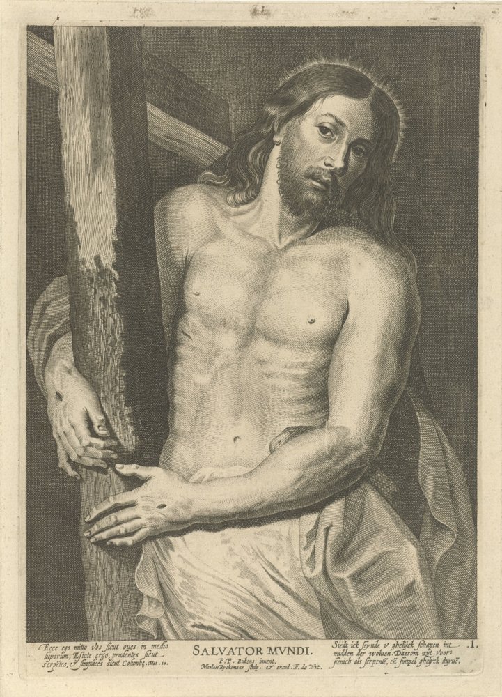 Chrystus z krzyżem Chrystus i trzynastu apostołów (tytuł serii) autorstwa Nicolaes Ryckmans