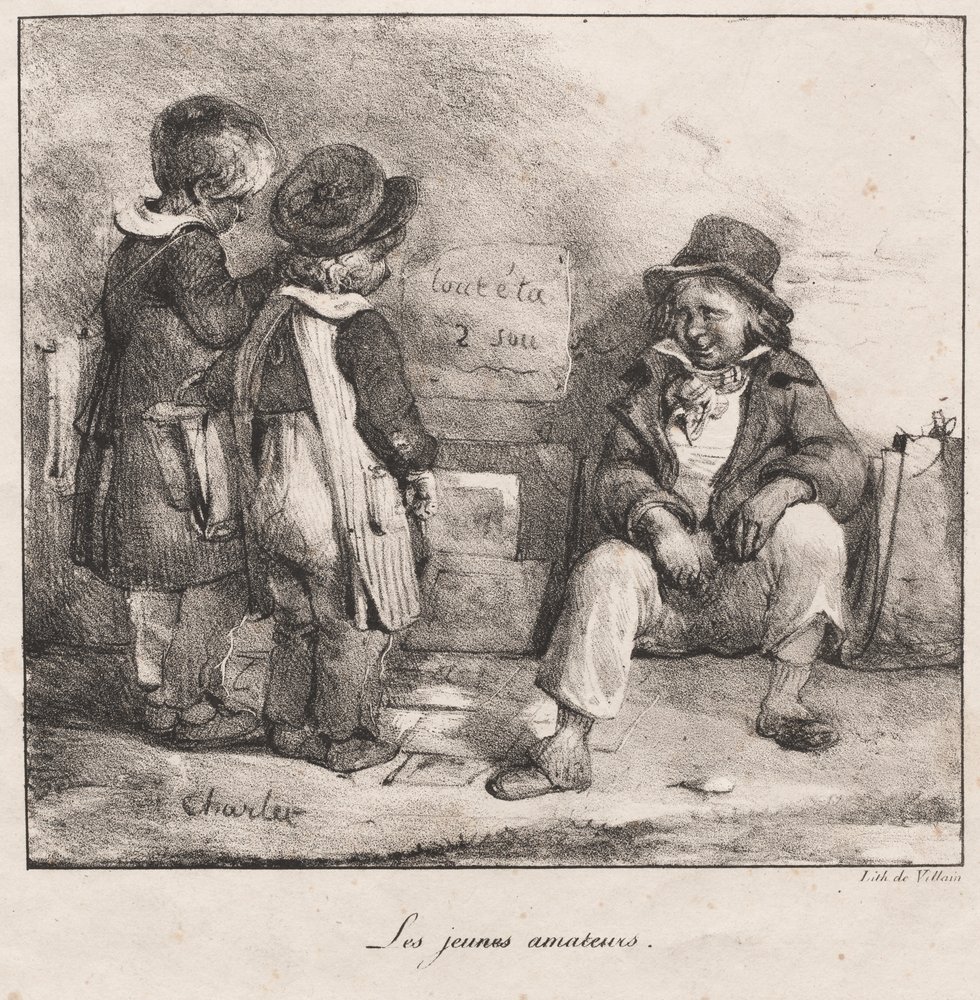 Szkicownik dla małych dzieci: Młodzi amatorzy, 1822. autorstwa Nicolas Toussaint Charlet
