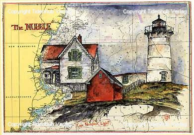 Latarnia morska Cape Neddick autorstwa Ole West