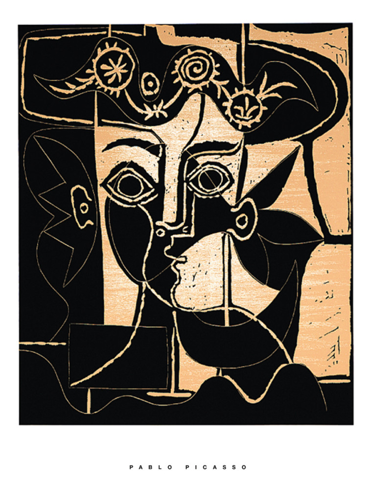 Kobieta w ozdobnym kapeluszu, 1962 autorstwa Pablo Picasso