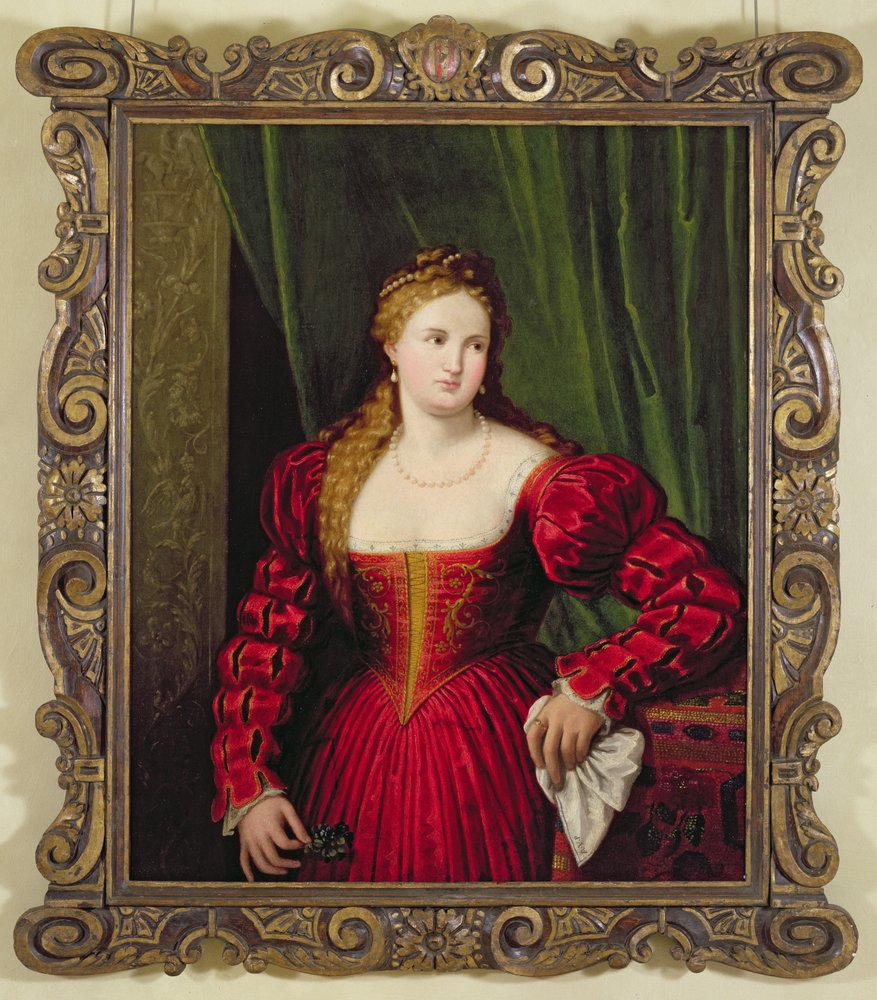 Portret Violante, córki Palma Vecchio, 1530-35 autorstwa Paris Bordone