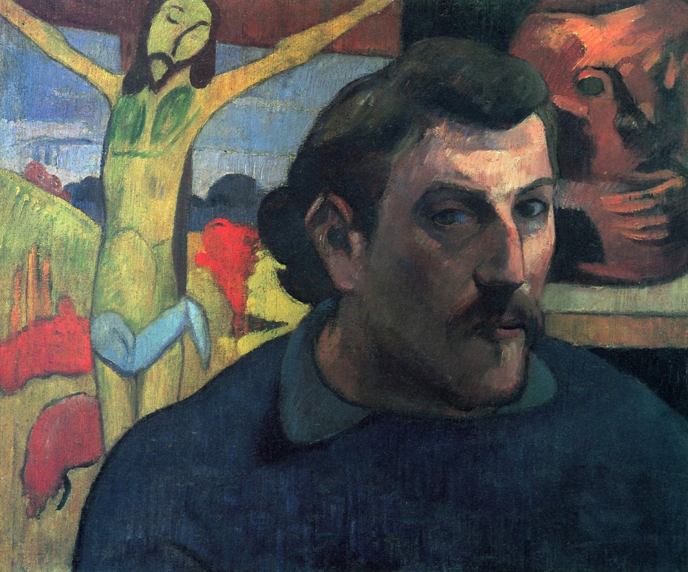 Portret artysty z żółtym Chrystusem autorstwa Paul Gauguin