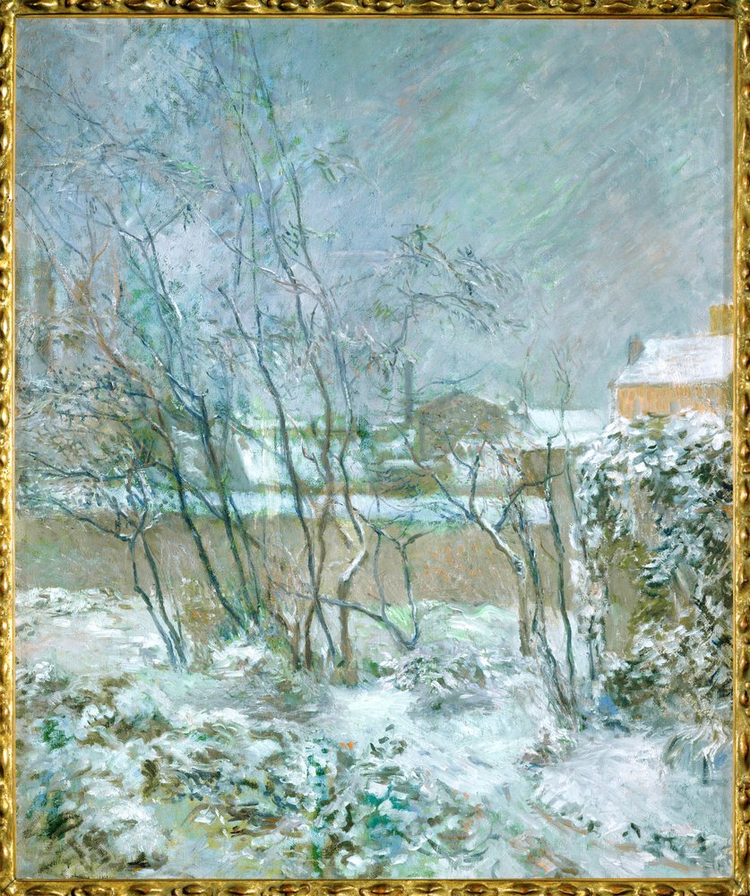 Effet de neige, czyli Śnieg na ulicy Carcel (olej na płótnie) autorstwa Paul Gauguin