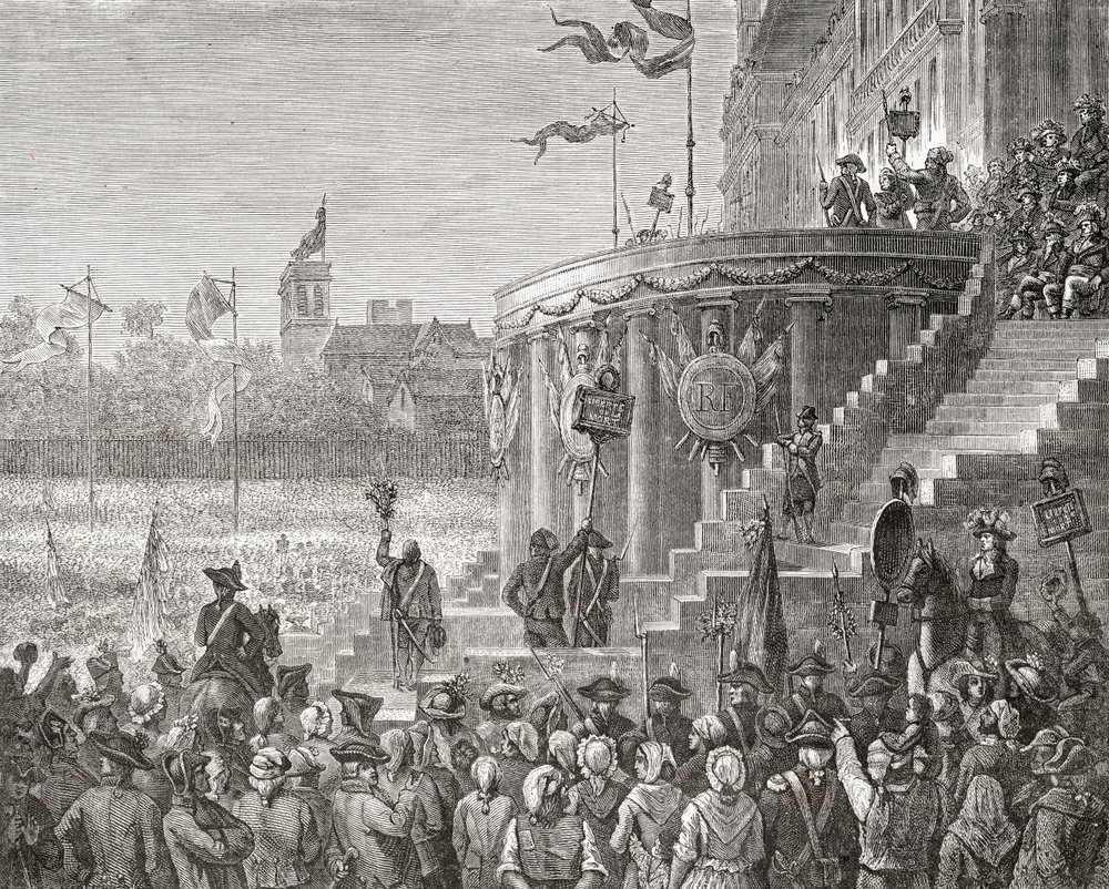 Święto Najwyższej Istoty, 8 czerwca 1794, z "Histoire de la Revolution Francaise" Louisa Blanc (1811-82) 1847-62 autorstwa Paul Jonnard