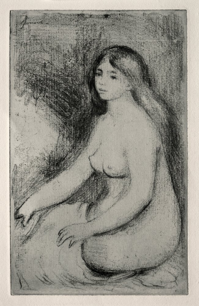 siedzący kąpiący się autorstwa Pierre-Auguste Renoir