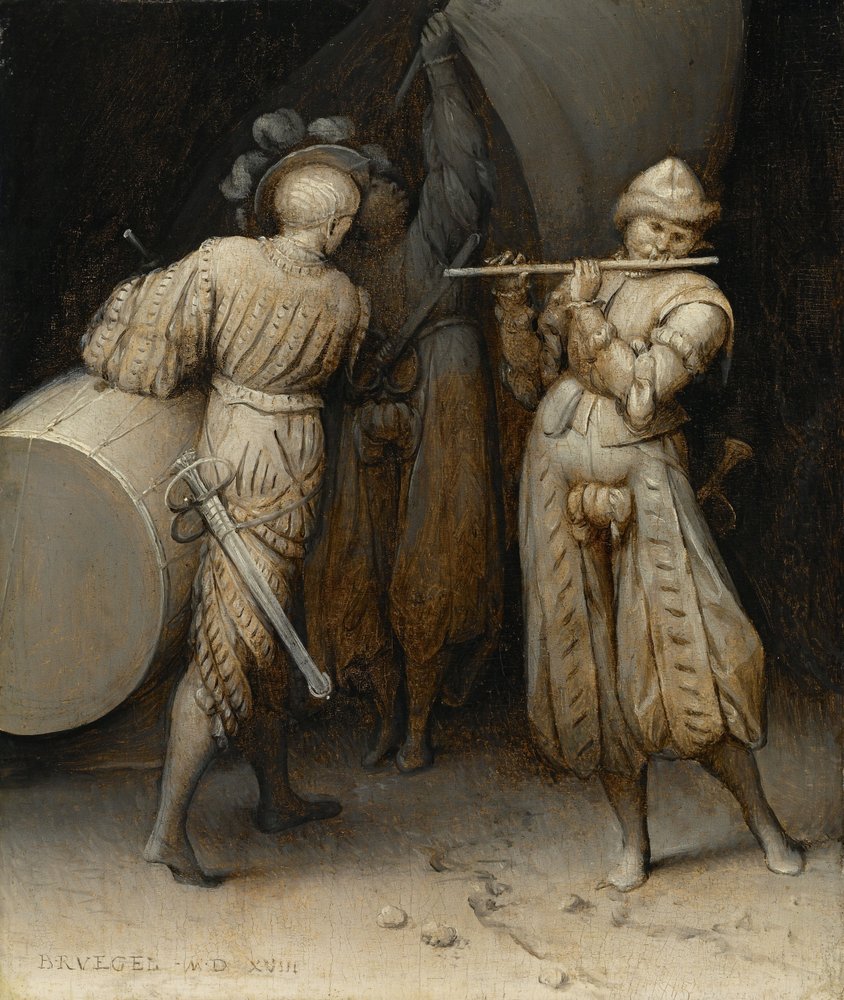 Trzej żołnierze autorstwa Pieter Bruegel the Elder