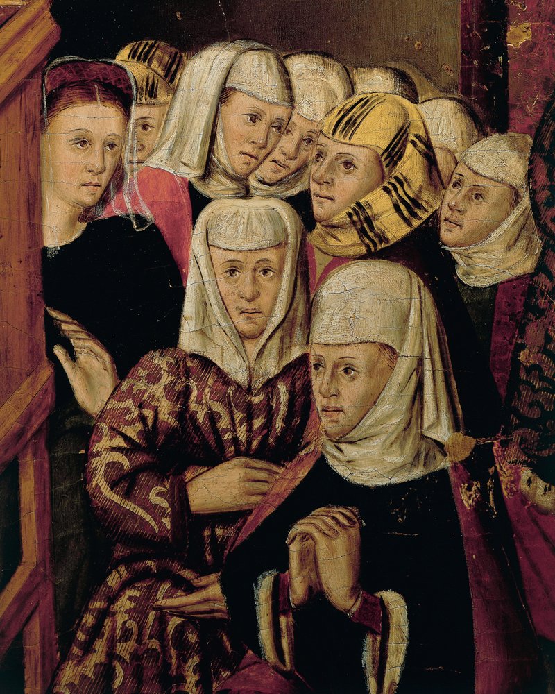 Kazanie, fragment z Ołtarza San Bernardino, autorstwa Joana Figuera i Tomasa Rafaela (działający w 2. poł. XVI w.), tempera na desce, 399x253 cm. Szczegół. autorstwa Rafael & Figuera Joan (active c.1454-1477) Tomas