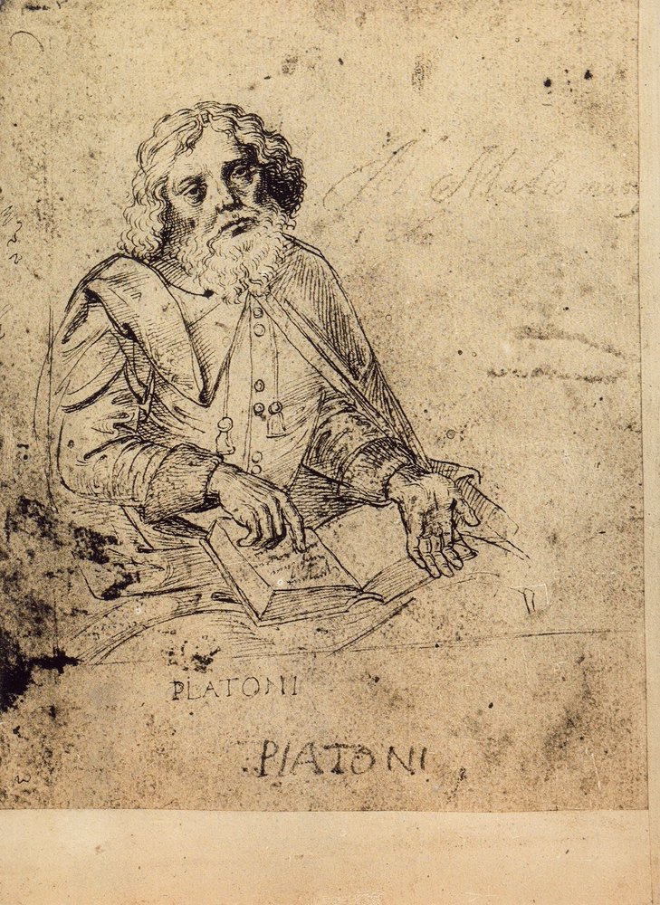 Portret Platona; rysunek Rafaela. Gallerie dellAccademia, Wenecja