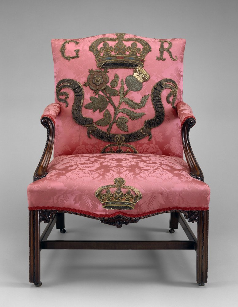 Fotel, ok. 1750 (mahoń i tapicerka) autorstwa Richard and Elwick Edward (attr. to) Wright
